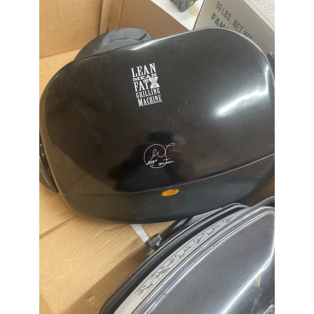 George Foreman GRP4B Lean Mean Fat Reducing Grill Tested Working Black